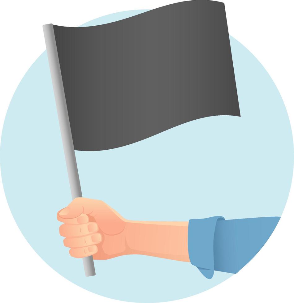 black flag in hand vector