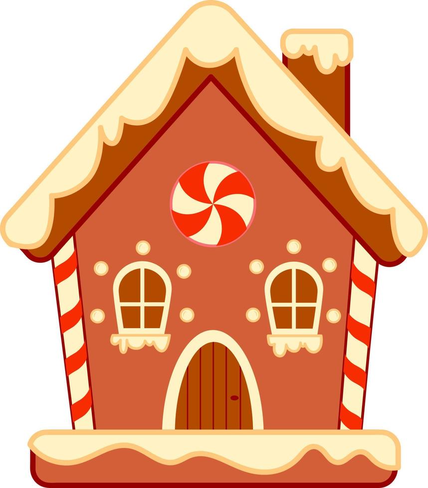 Christmas cartoons clip art. Gingerbread house clipart vector