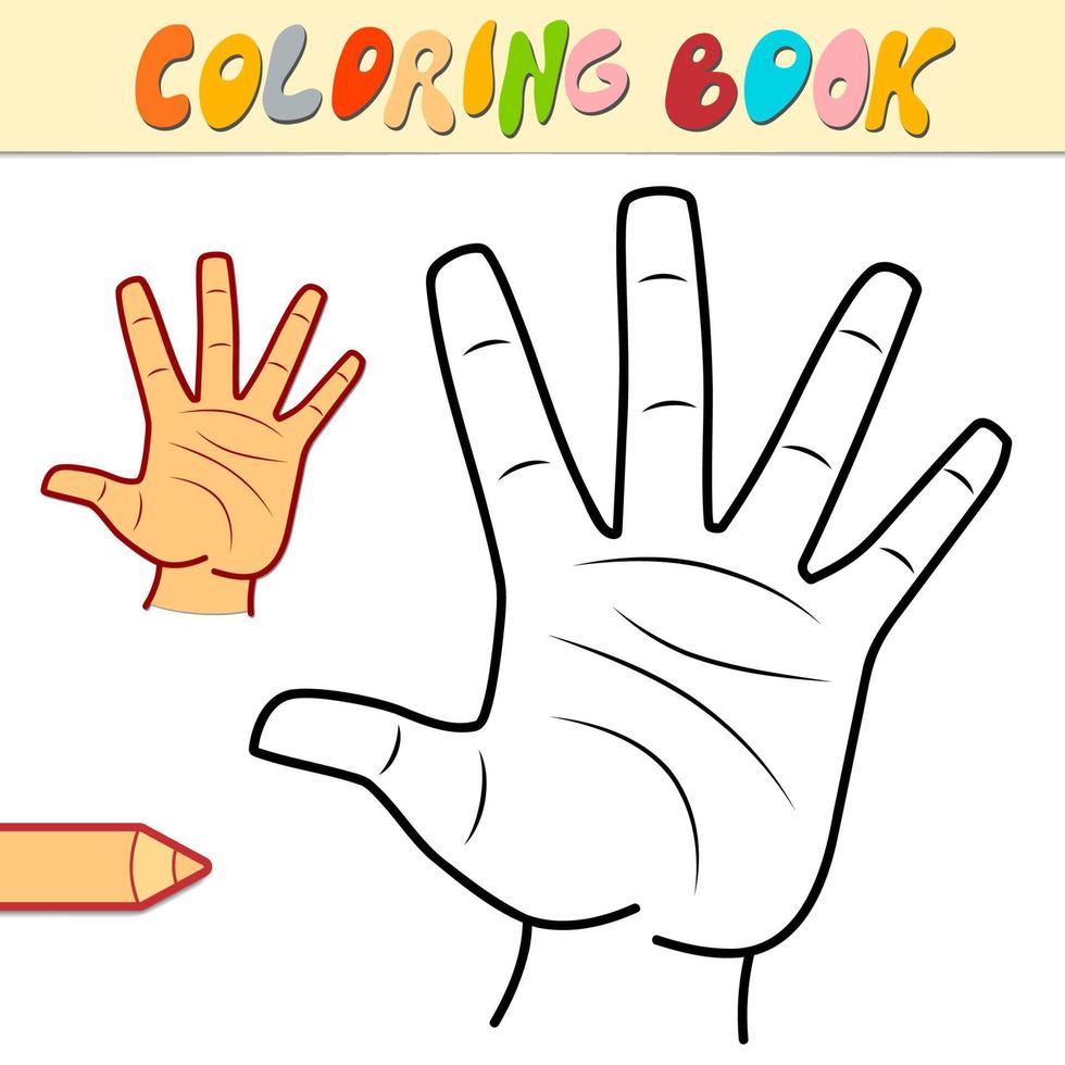 libro de colorear o página para niños. vector de mano en blanco y negro