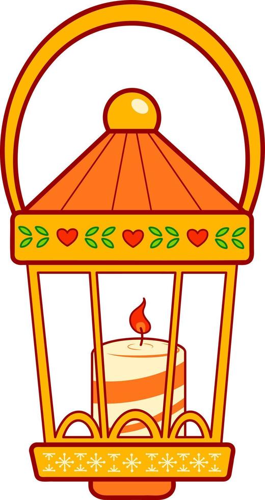 Christmas cartoons clip art. Christmas lantern vector illustration