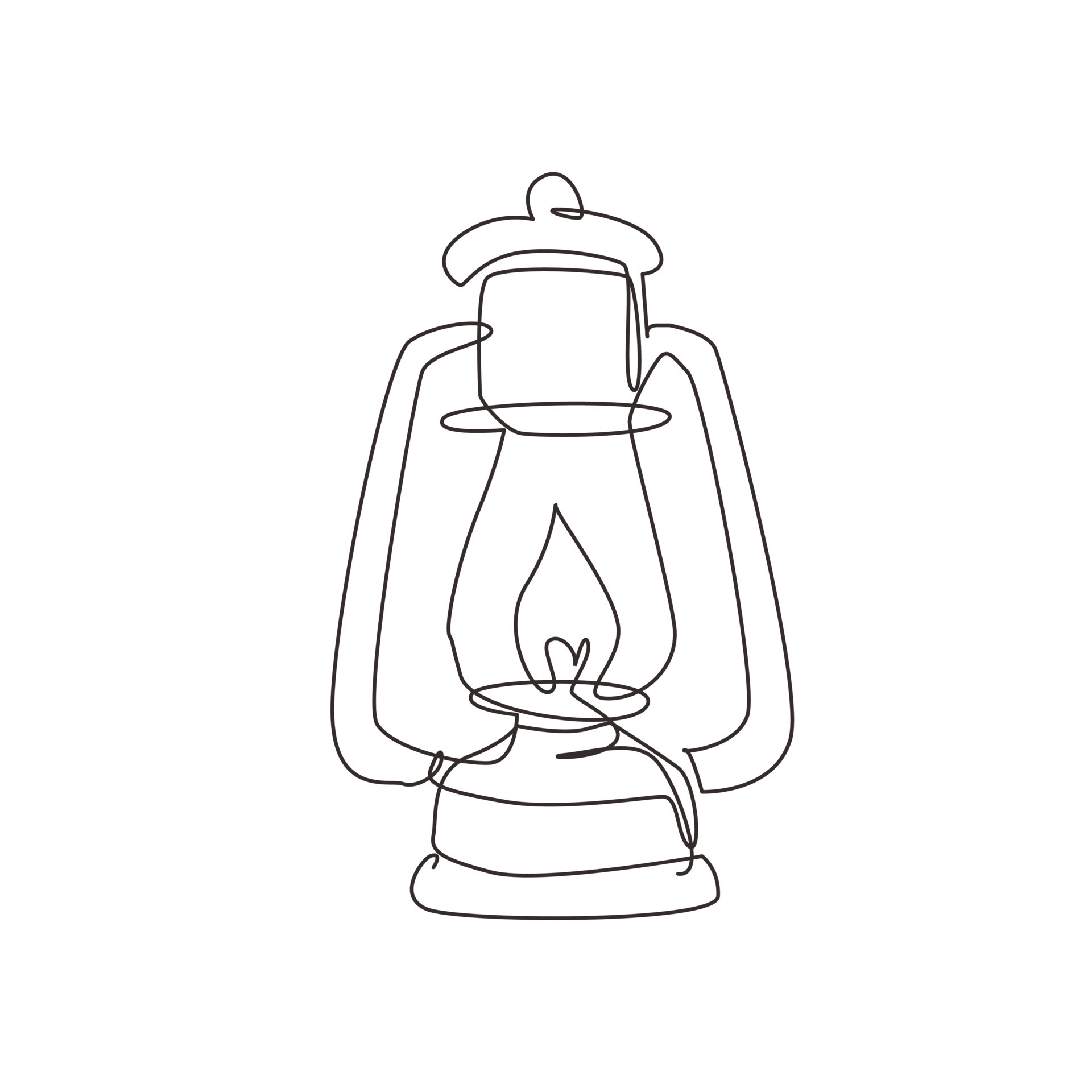 Camping Lantern Coloring Page