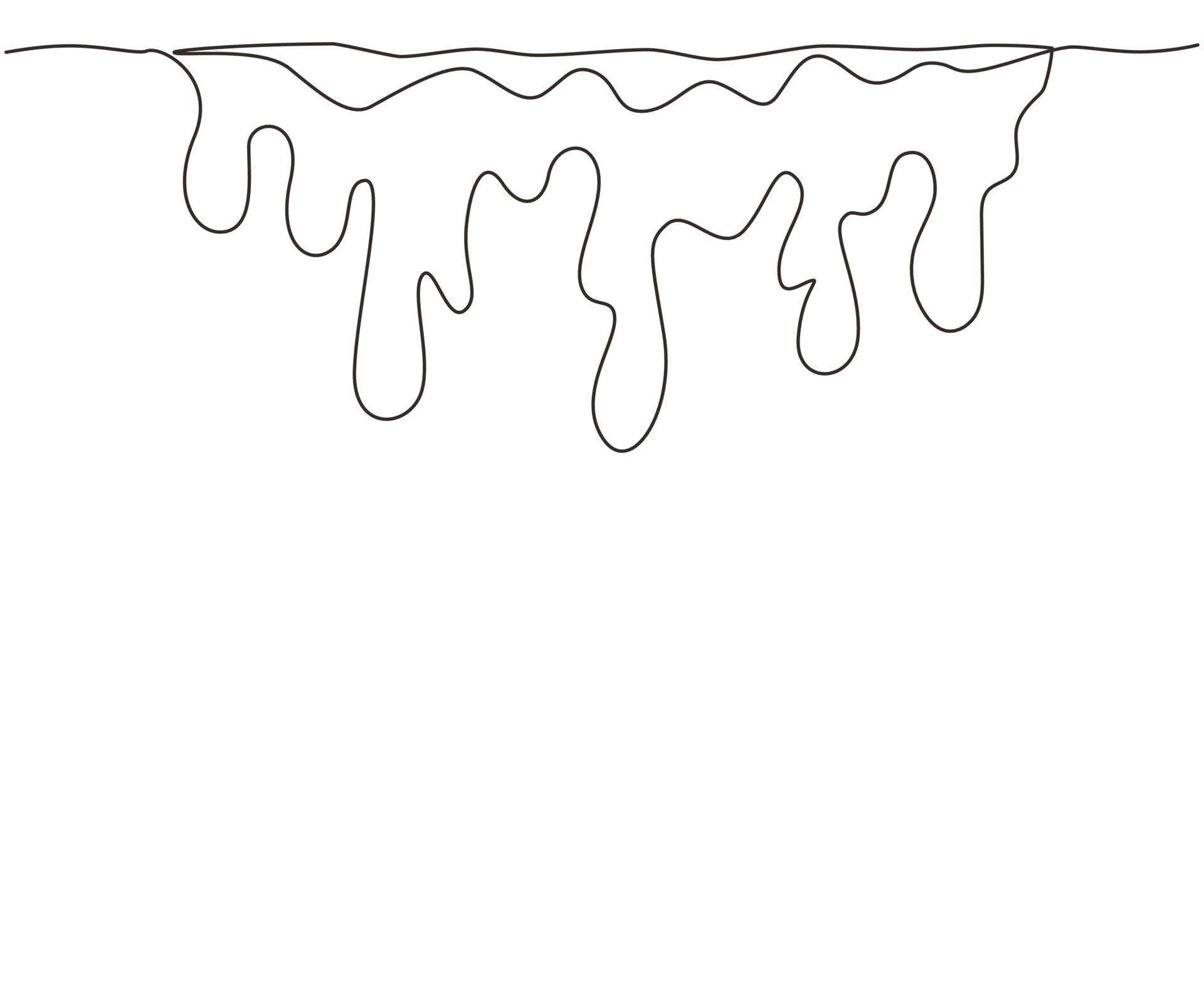 Single continuous line drawing drip and flow of milk. Abstract