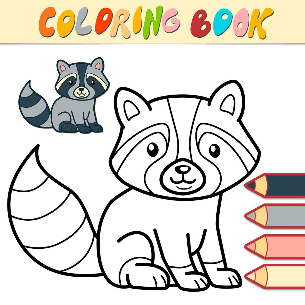 libro de colorear o página para niños. vector de tejón blanco y negro