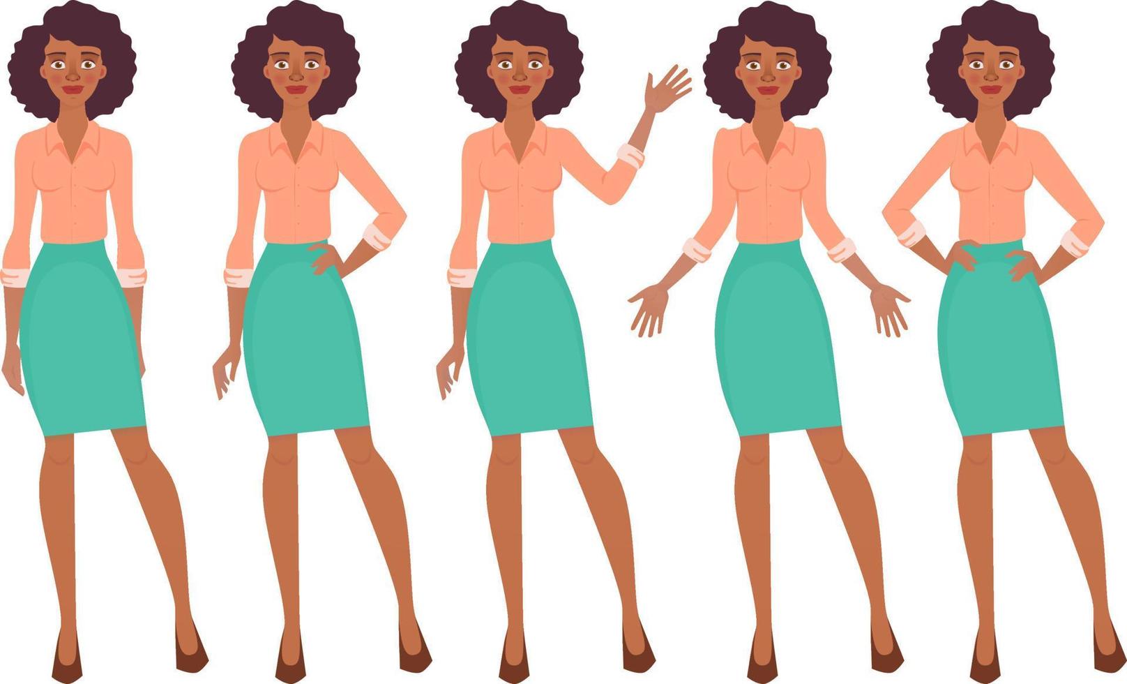 conjunto de mujer de negocios vector