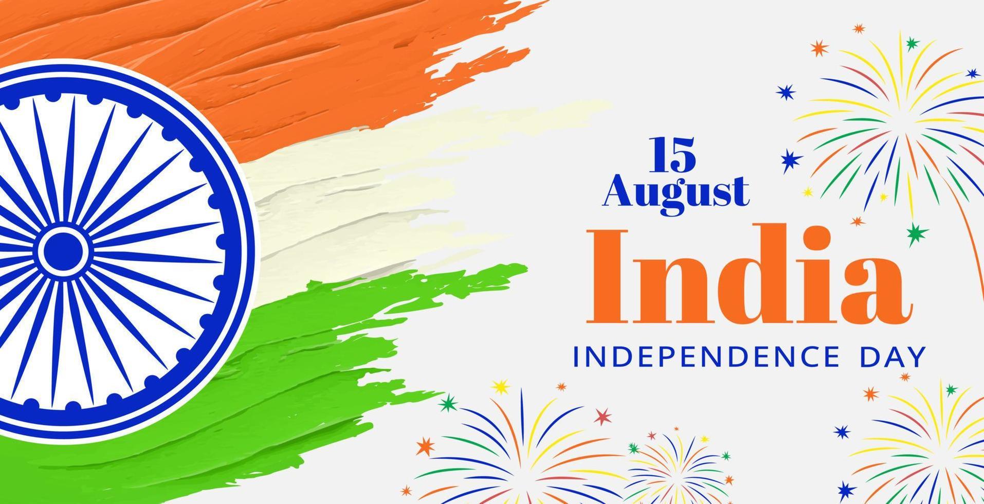 Happy Independence Day of India background. August 15 vector