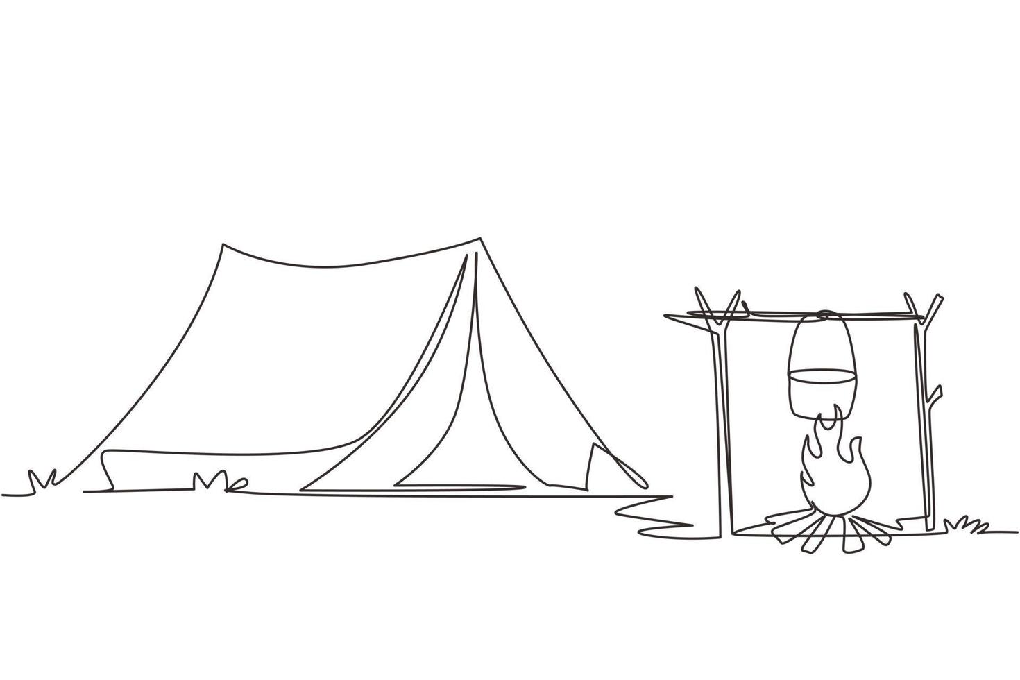 How To Draw A Camping Tent