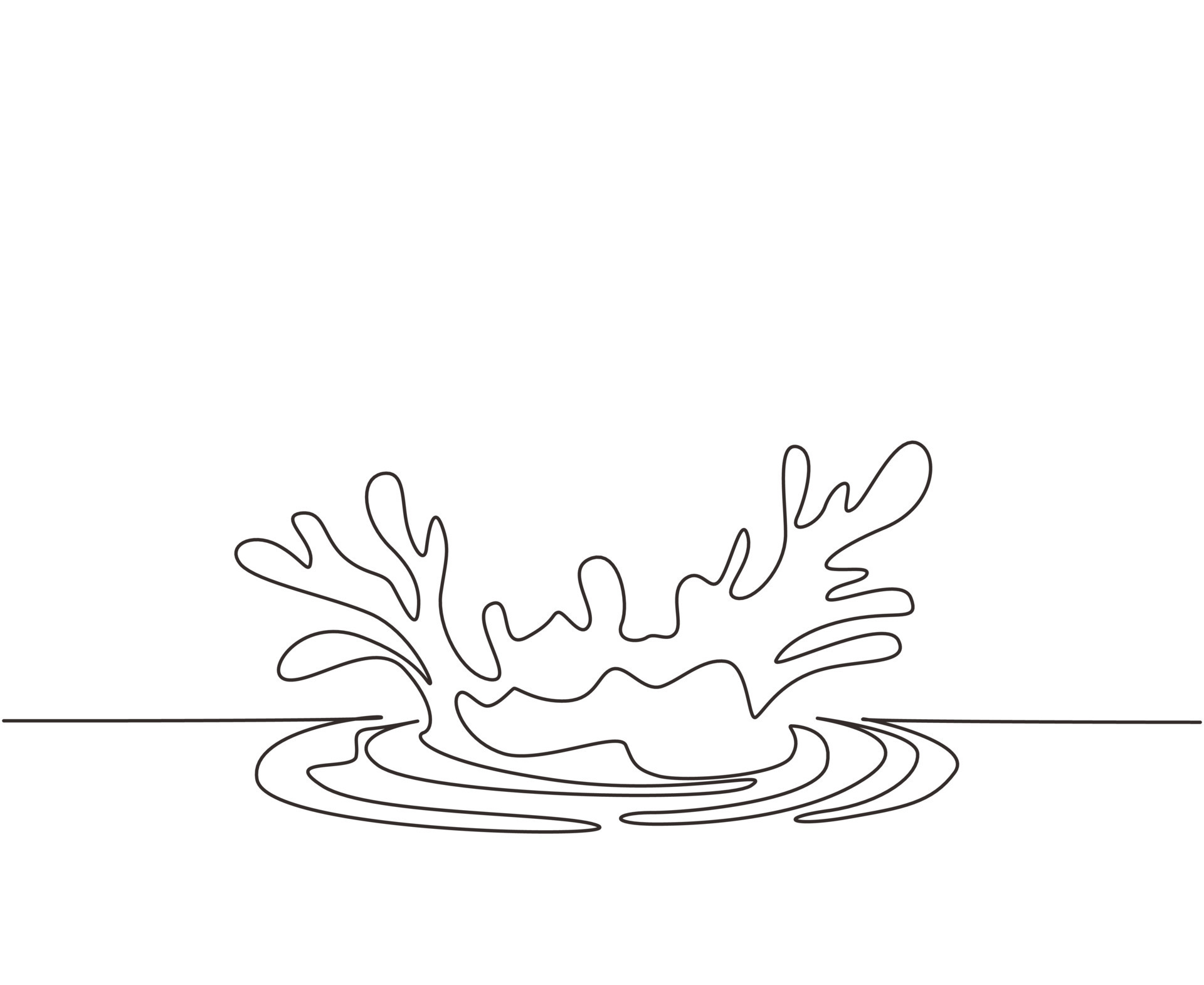 Premium Vector  Water splash line icon