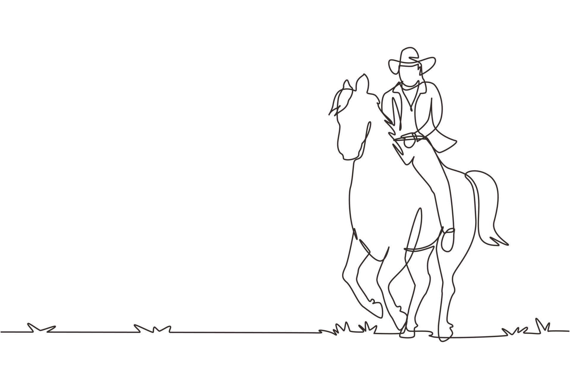 Learn How to Draw a Cowboy (Cowboys) Step by Step : Drawing Tutorials