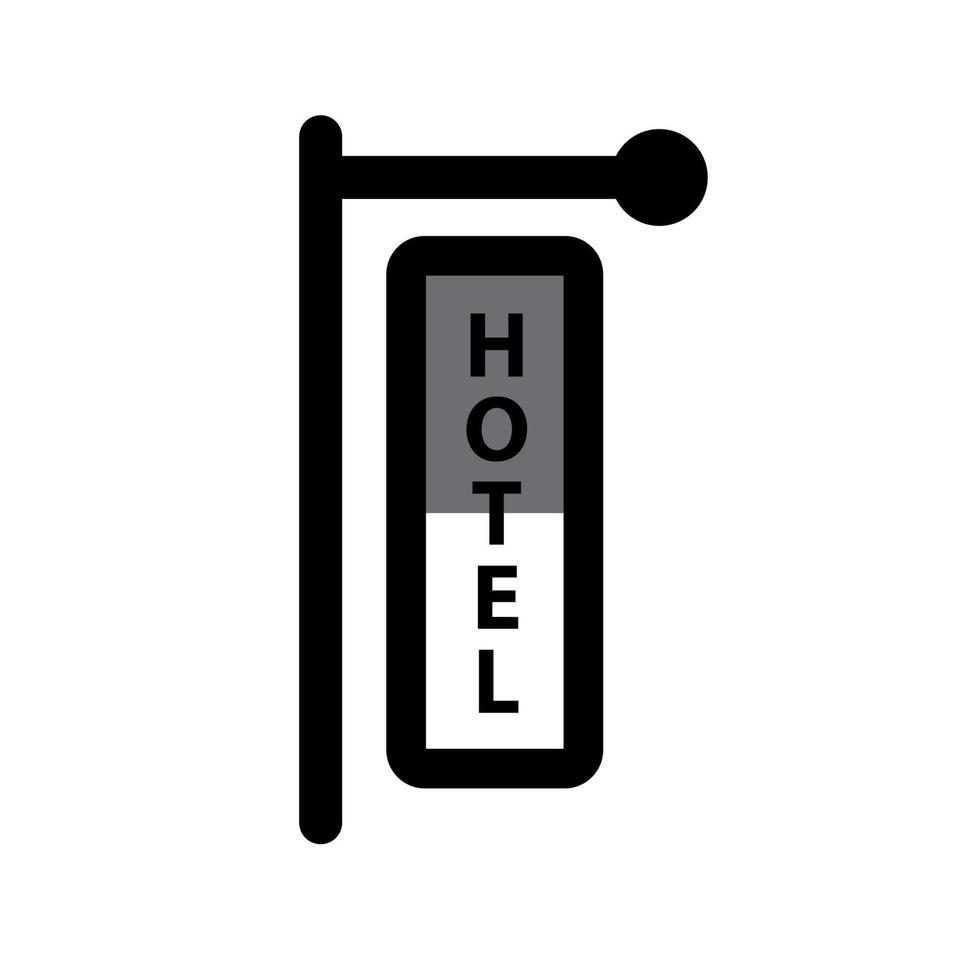 ilustración vectorial gráfico del icono del hotel vector