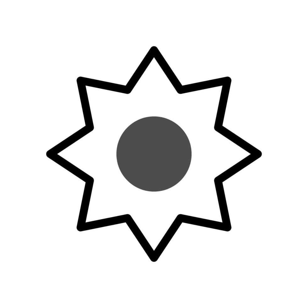 ilustración vectorial gráfico del icono del sol vector