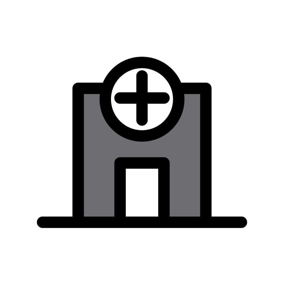 ilustración vectorial gráfico del icono del hospital vector