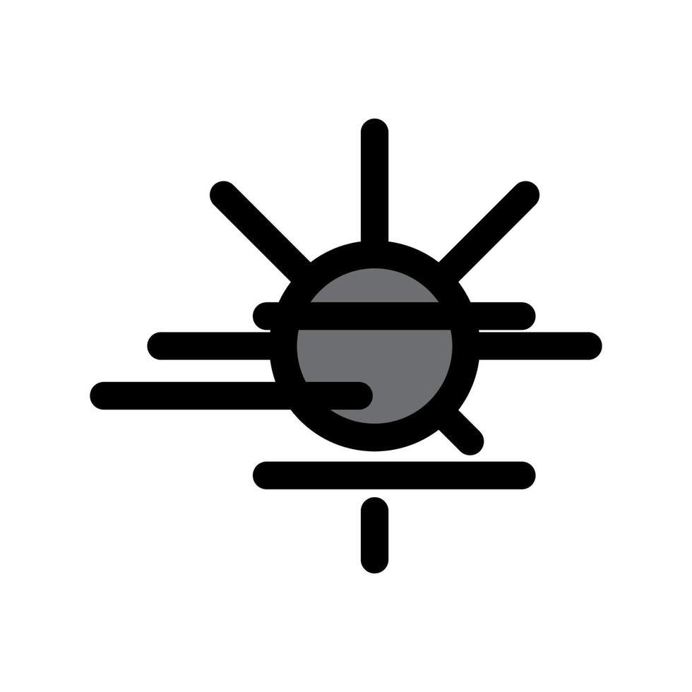 ilustración vectorial gráfico del icono del día de niebla vector