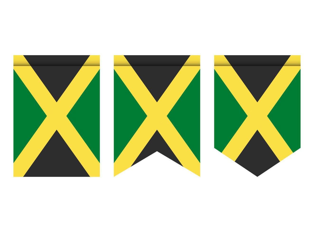 bandera jamaica o banderín aislado sobre fondo blanco. icono de la bandera del banderín. vector