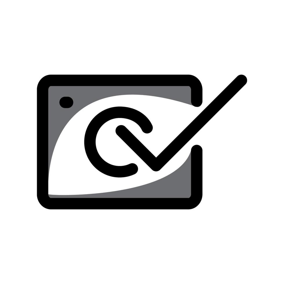 photographic icon template vector
