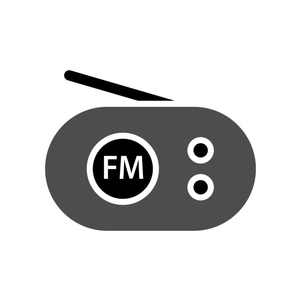 ilustración vectorial gráfico del icono de radio vector