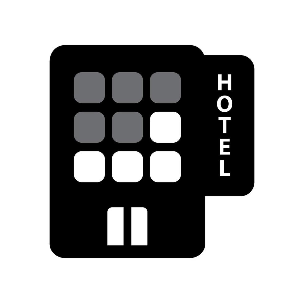 ilustración vectorial gráfico del icono del hotel vector