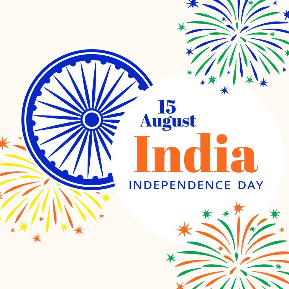Happy Independence Day of India background. August 15 vector