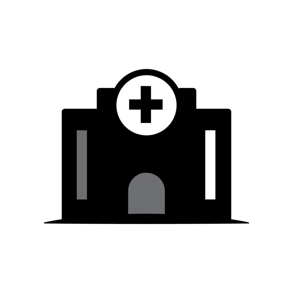 ilustración vectorial gráfico del icono del hospital vector