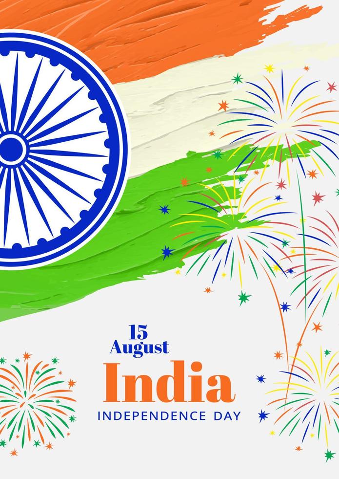 feliz día de la independencia de fondo de la india. 15 de agosto vector