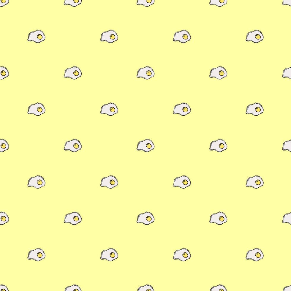 Seamless pattern with egg icons. Colored egg background. Doodle vector illustration with egg icons