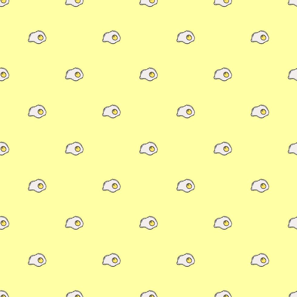 Seamless pattern with egg icons. Colored egg background. Doodle vector illustration with egg icons