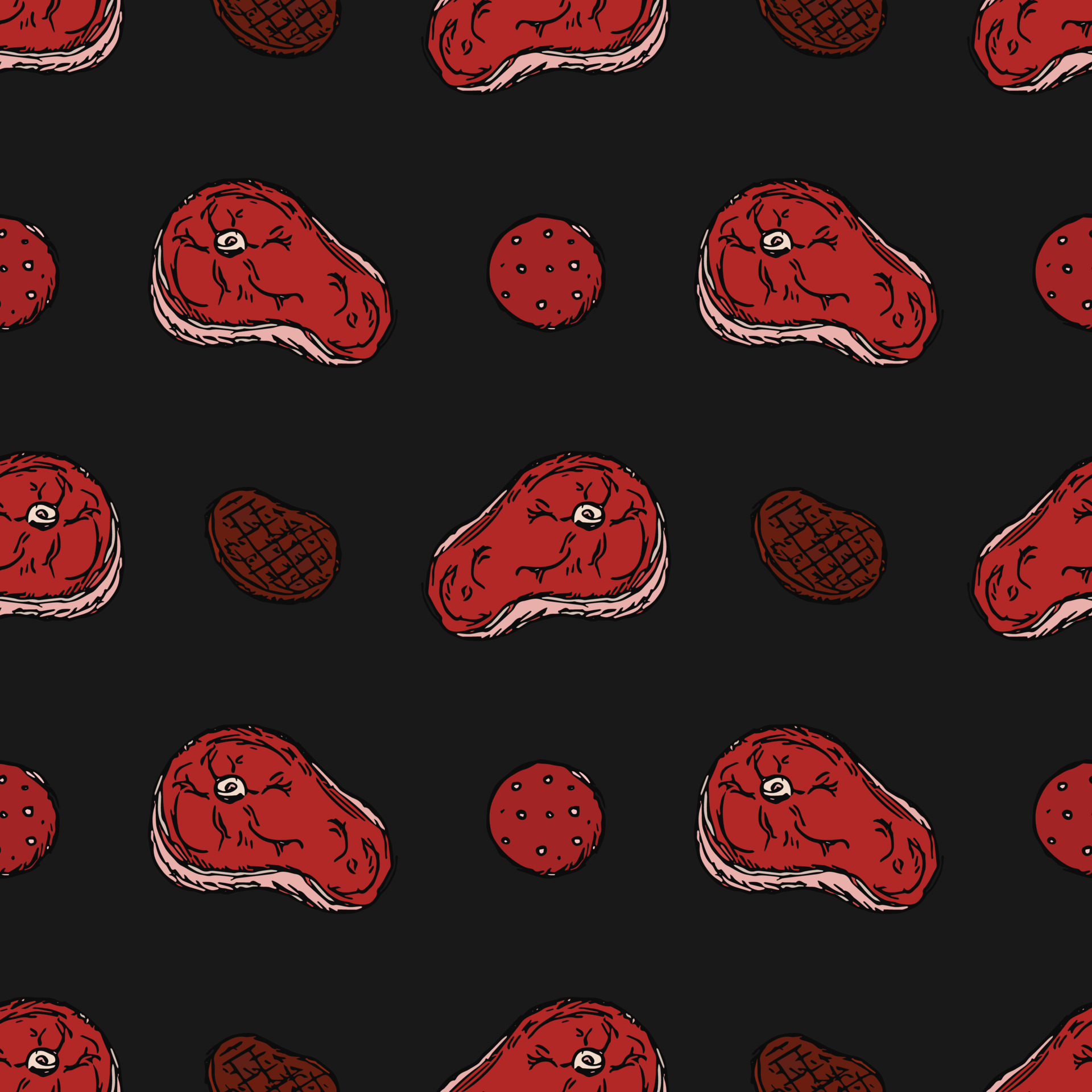 seamless meat pattern 8724414 Vector Art at Vecteezy