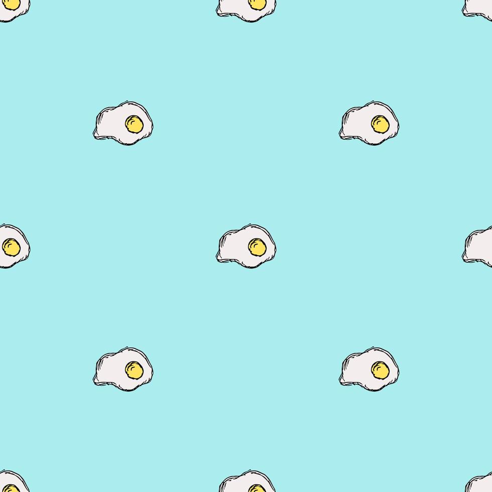 Seamless pattern with egg icons. Colored egg background. Doodle vector illustration with egg icons