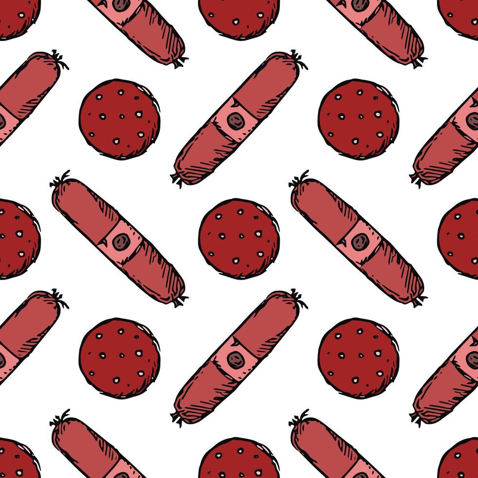 seamless meat pattern vector