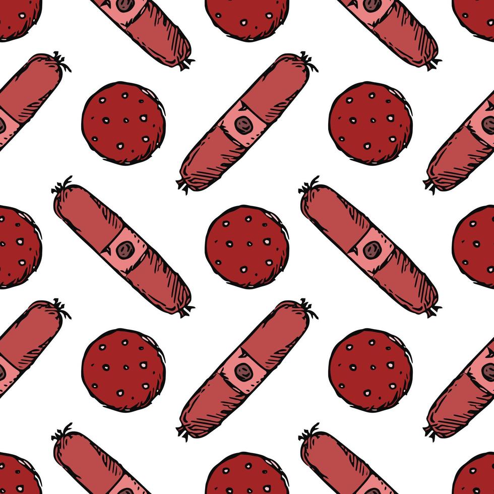 seamless meat pattern vector
