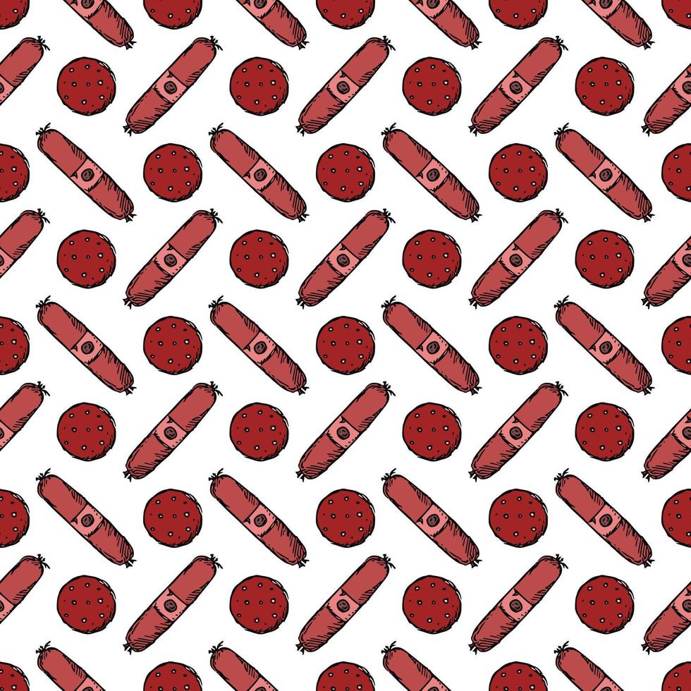 seamless meat pattern vector