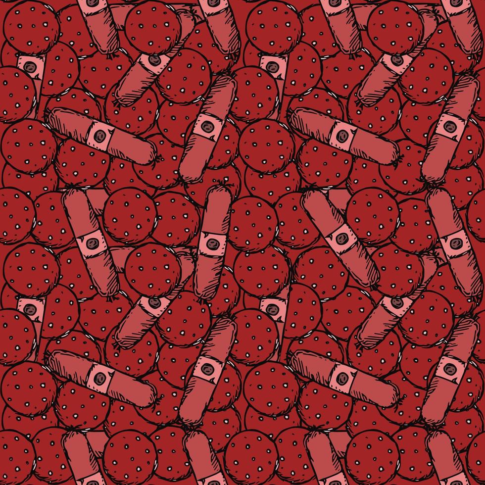 seamless meat pattern vector