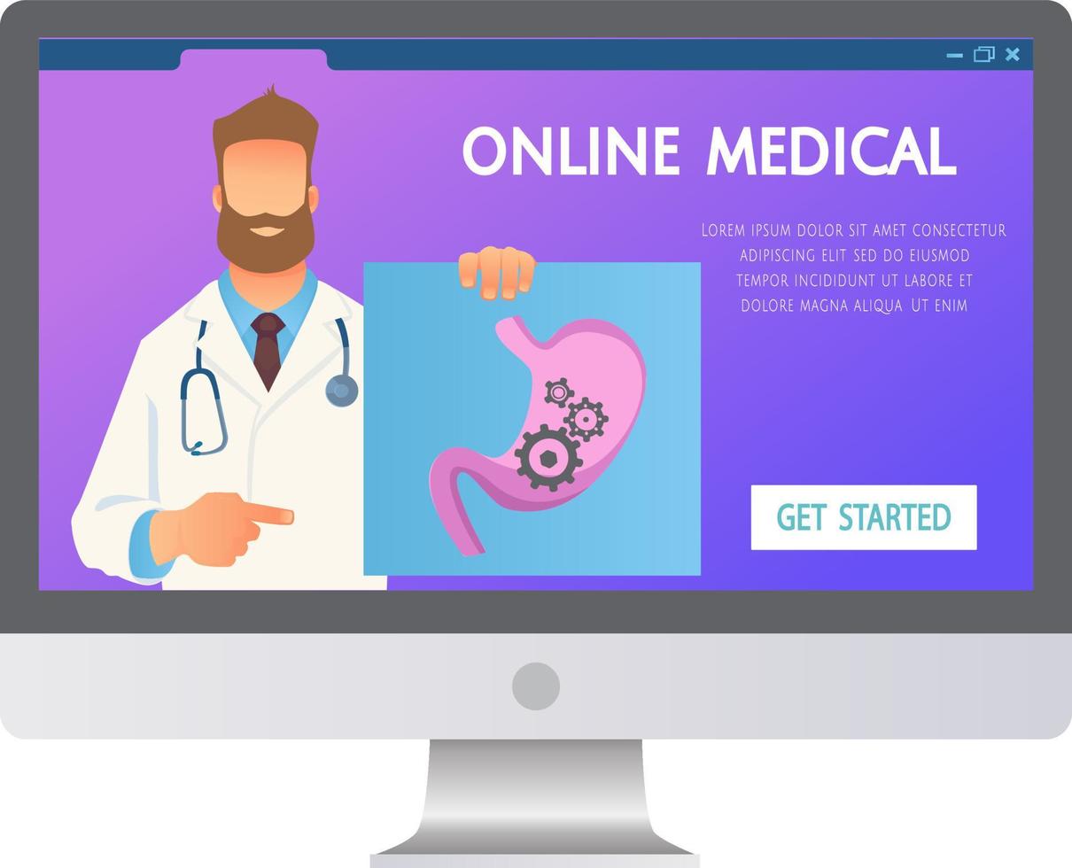 Online medicine concept vector