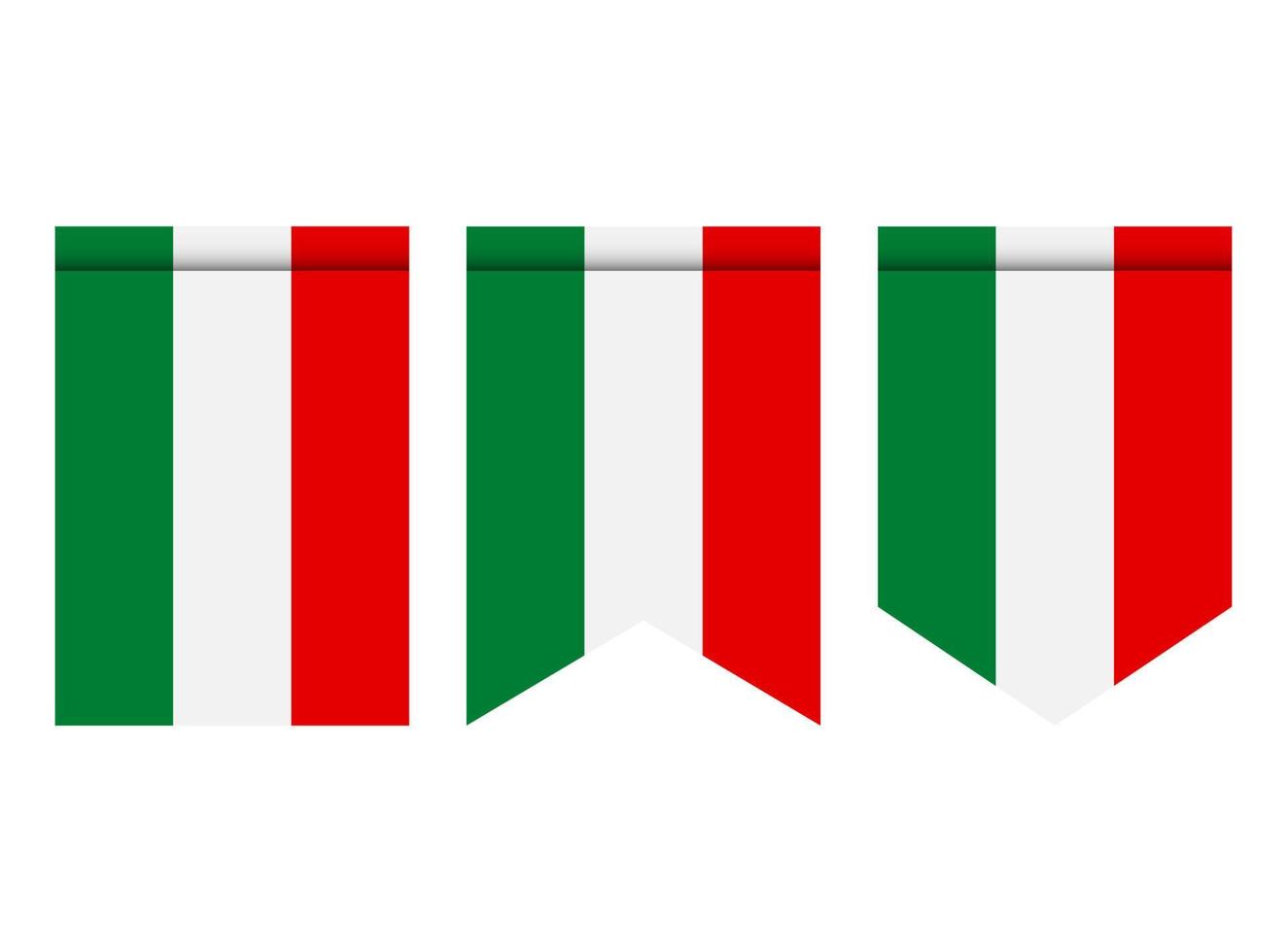 Hungría bandera o banderín aislado sobre fondo blanco. icono de la bandera del banderín. vector