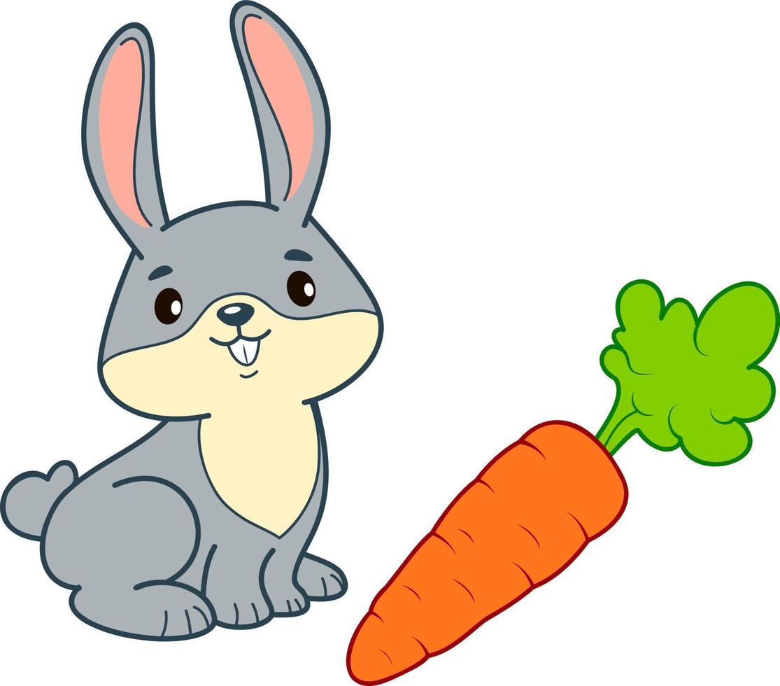 Cute rabbit cartoon vector