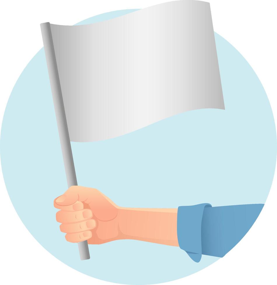 white flag in hand vector
