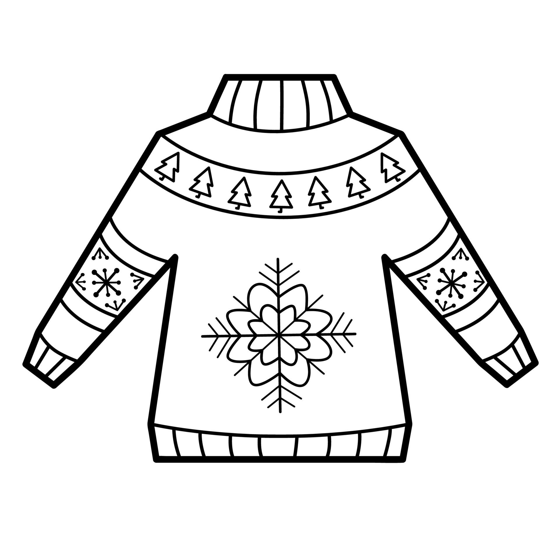Sweater Winter Coloring Eu Sketch Coloring Page