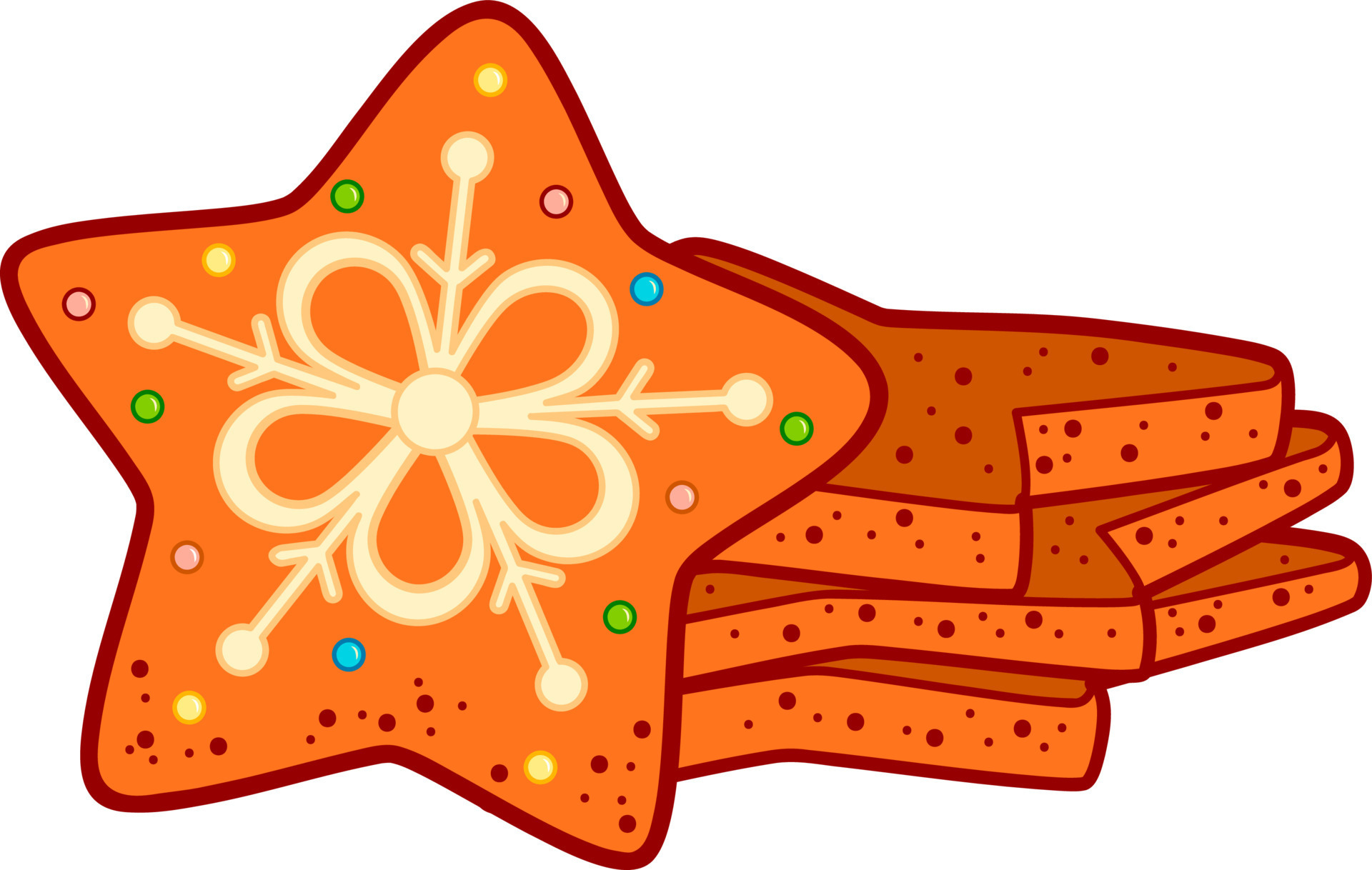 Christmas cartoons clip art. Christmas cookies vector illustration