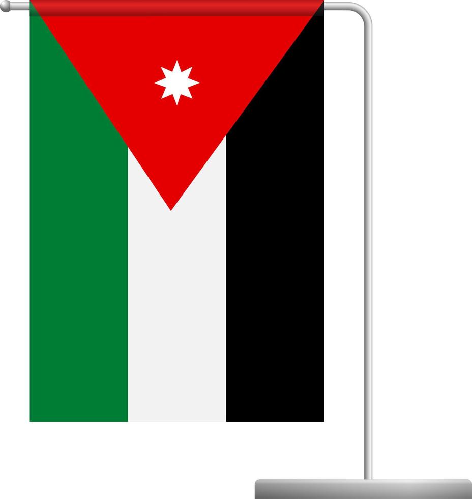 jordan flag on pole icon vector