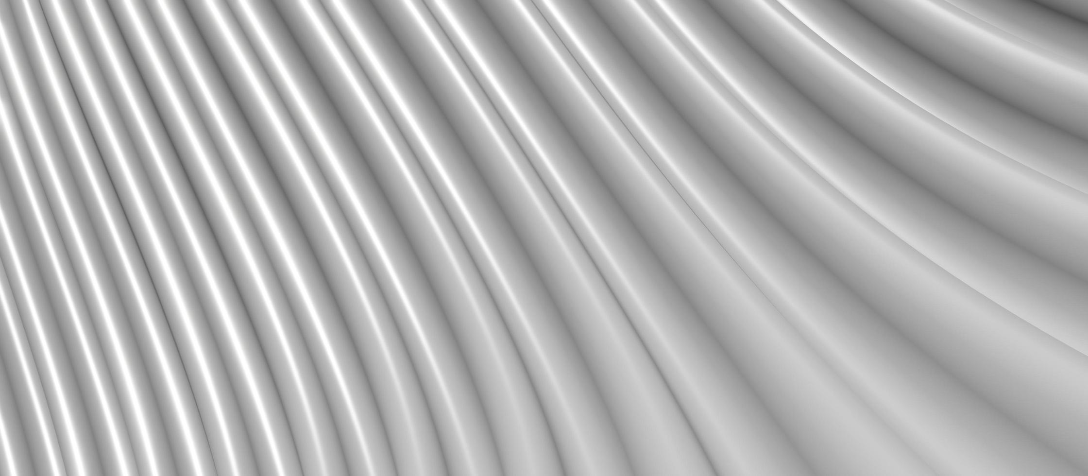 white plastic wave parallel lines background Wave of a bent curve 3d illustration photo