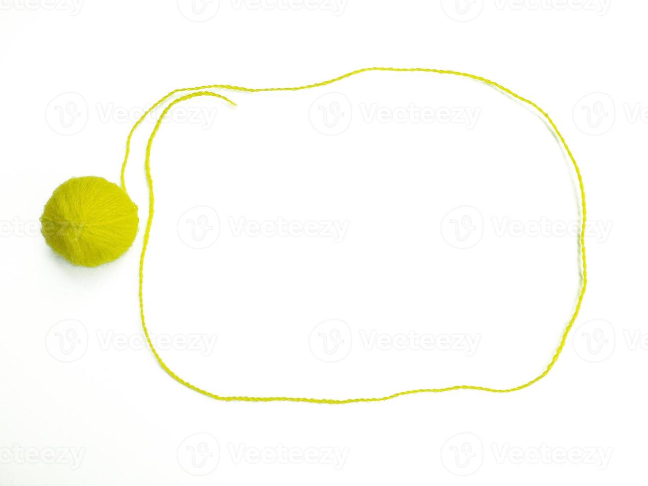 Knitting yarn on white background photo