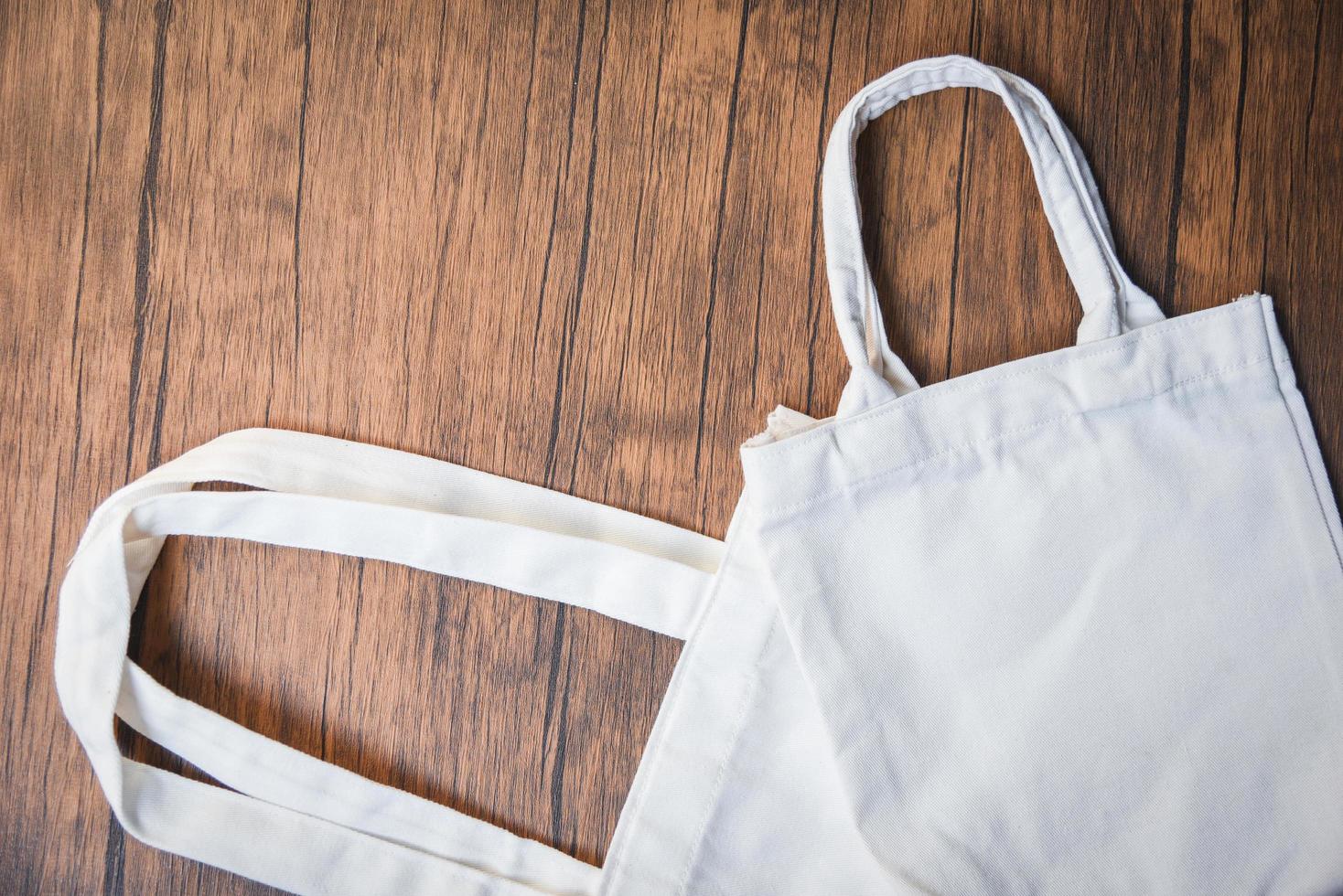 tote blanco tela de lona bolsa ecológica bolsa de compras de tela cero desperdicio use menos plástico diga no plástico foto