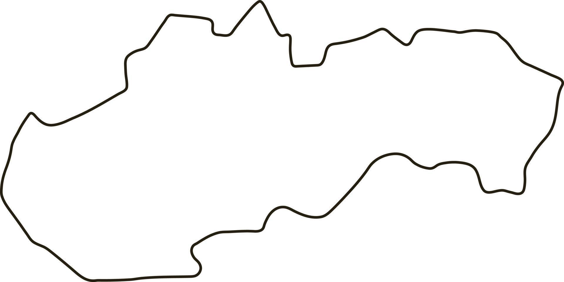 Map of Slovakia. Outline map vector illustration