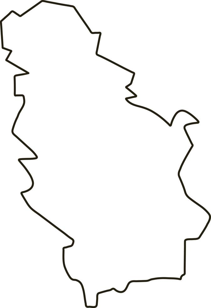 Map of Serbia. Outline map vector illustration