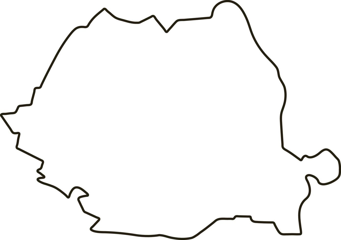 Map of Romania. Outline map vector illustration