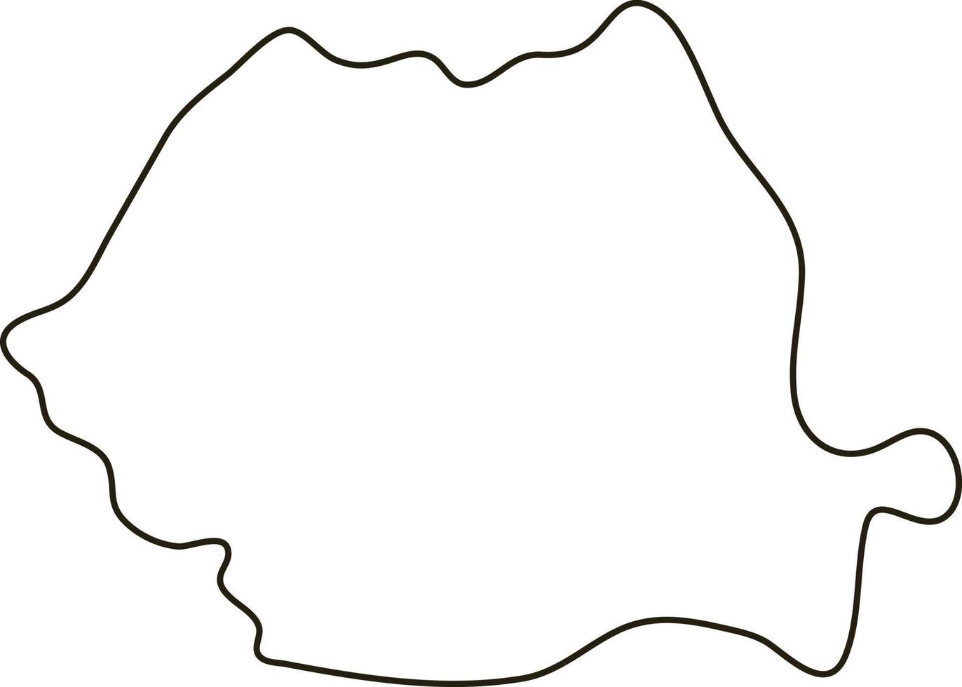 Map of Romania. Simple outline map vector illustration