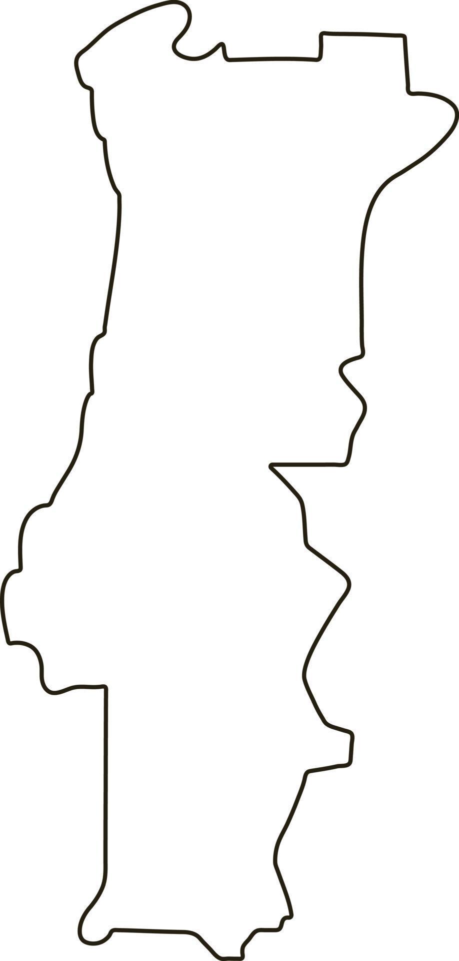 Map Of Portugal Outline Map Vector Illustration 8726750 Vector Art At Map Of Portugal Outline Map Illustration Free Vector 