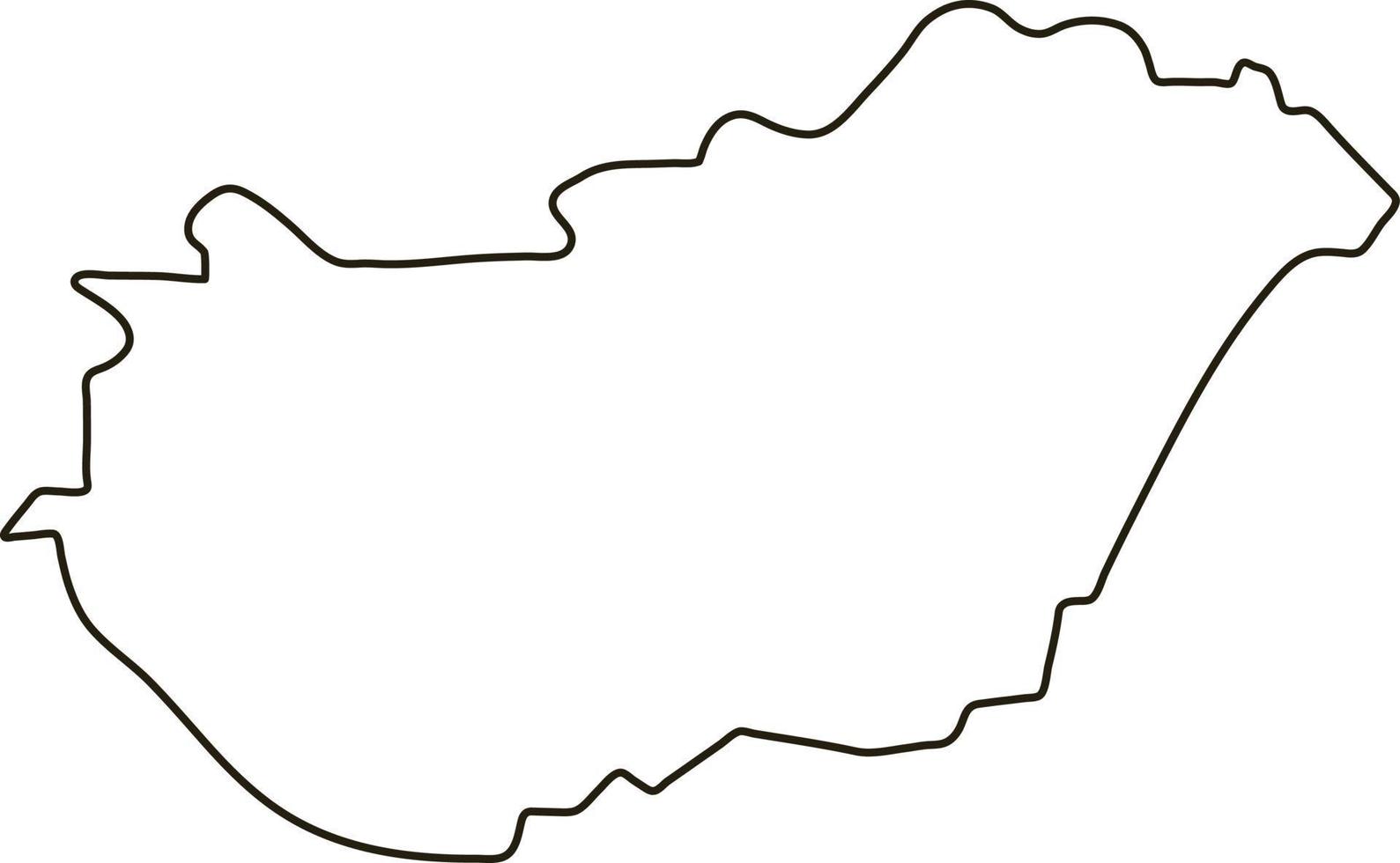 Hungarian Plain Map Map Of Hungary Outline Map Illustration Free Vector 