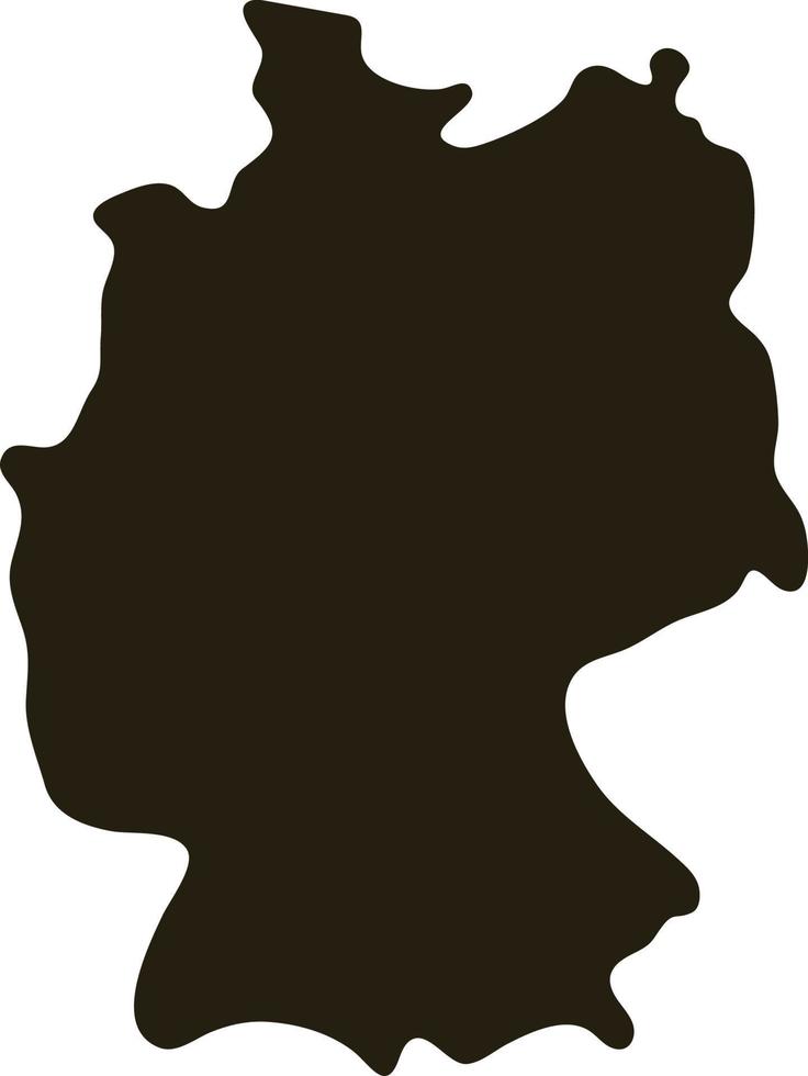 Map of Germany. Solid simple silhouette map vector illustration