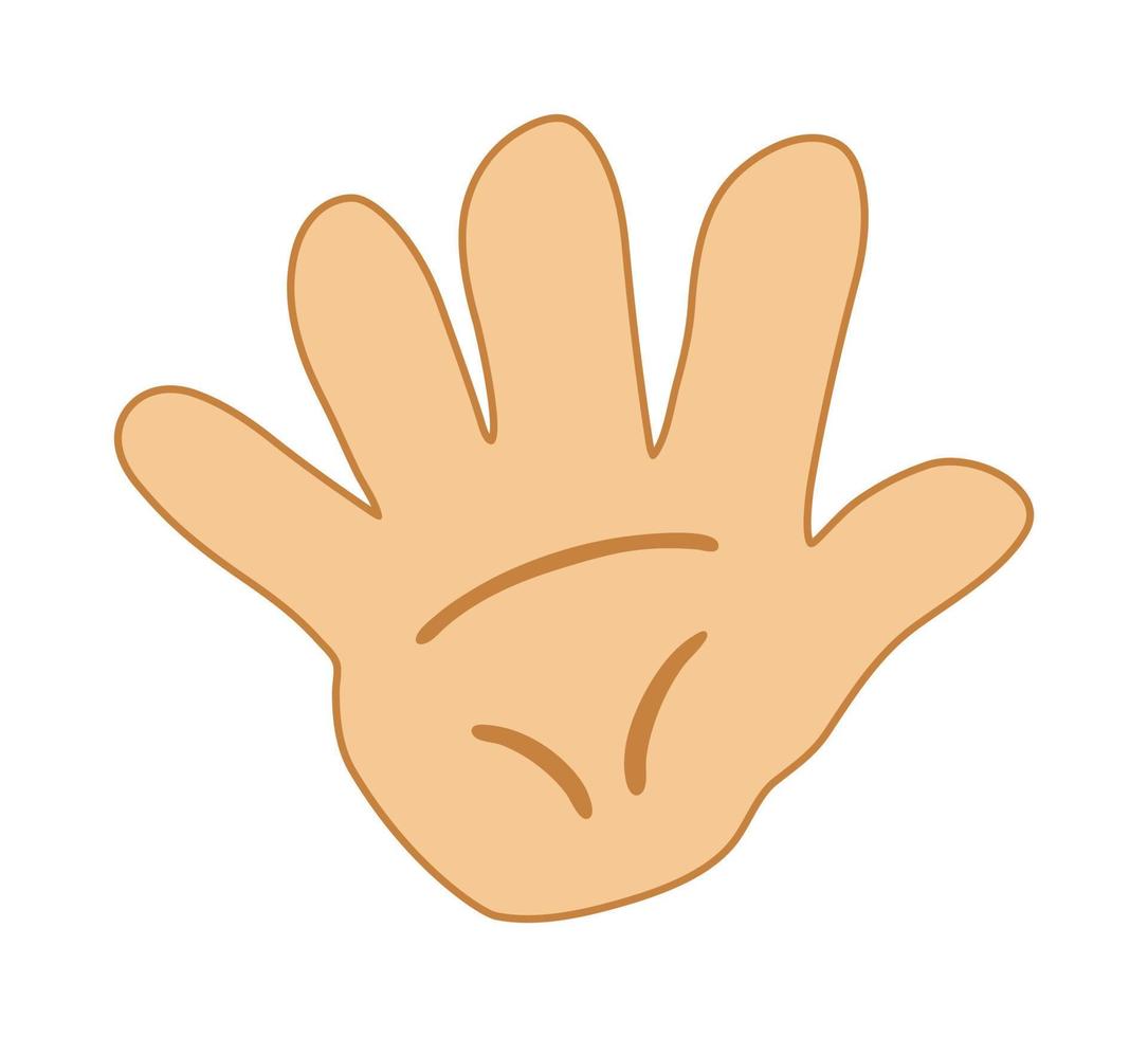 Five fingers counting icon for education. Hands with fingers. vector