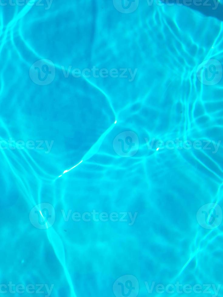 Defocus blurred blue watercolor in swimming pool rippled water detail background. Water splash, water spray background. photo